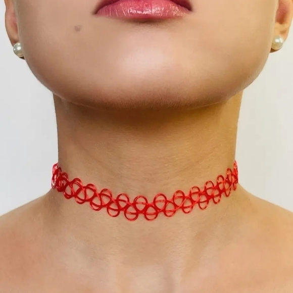 Red Choker Necklace ❤️ - Picture 1 of 8